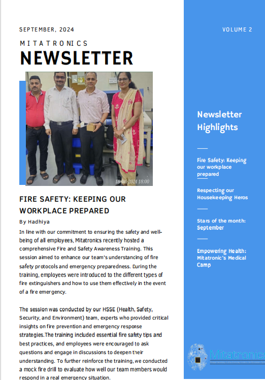 Company newsletter volume- 2 September