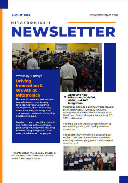 Company newsletter volume- 1 August